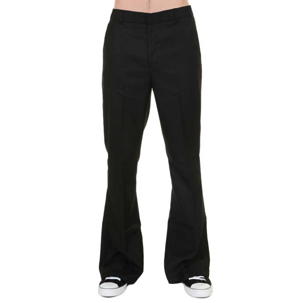 Run & Fly - Presley Stretch Cotton Twill Slacks Flare denim hose - Schwarz